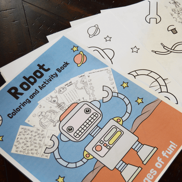 Robot Calming Activity Book